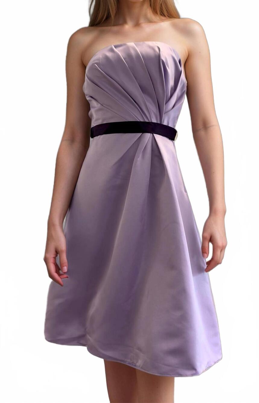 NEW LAST DRESS petal pop satin dress in purple